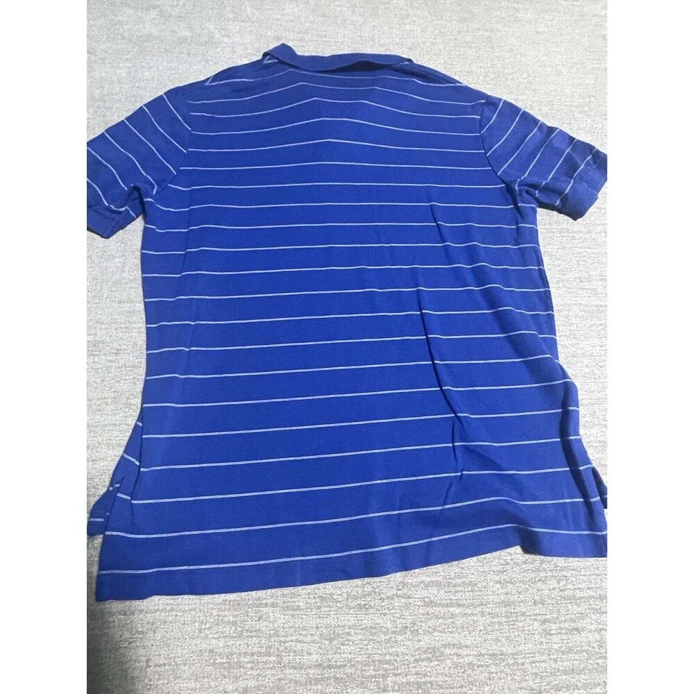 Polo By Ralph Lauren Polo Shirt Men’s Blue Striped Collared Short Sleeve